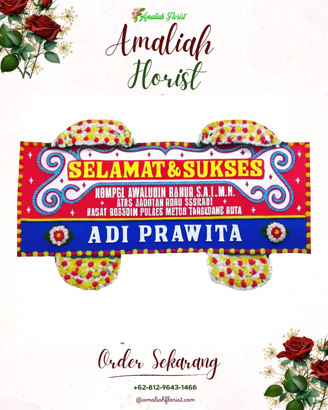 Papan Bunga Ucapan Selamat Cikeusik